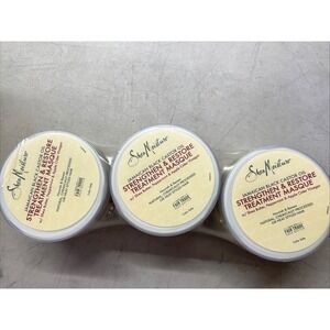 LOT (3) SHEA MOISTURE JAMAICAN BLACK CASTOR OIL STRENGTHEN Restore Masque 11.5OZ